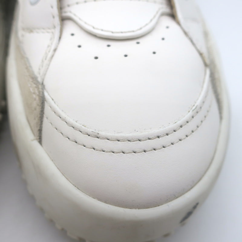 Chloe Franckie Low Top Sneakers White &amp; Fuchsia Leather Size 39