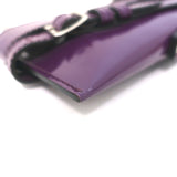 Burberry Prorsum Parmoor Bridle Long Clutch Purple Patent Leather Shoulder Bag