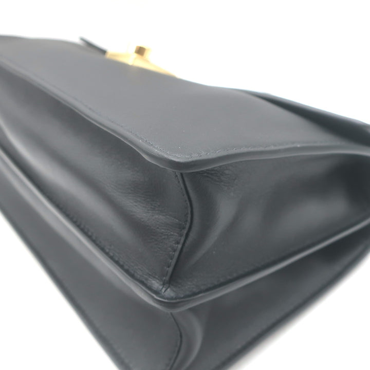 Prada Soft Sound Shoulder Bag Black Leather Medium Crossbody NEW