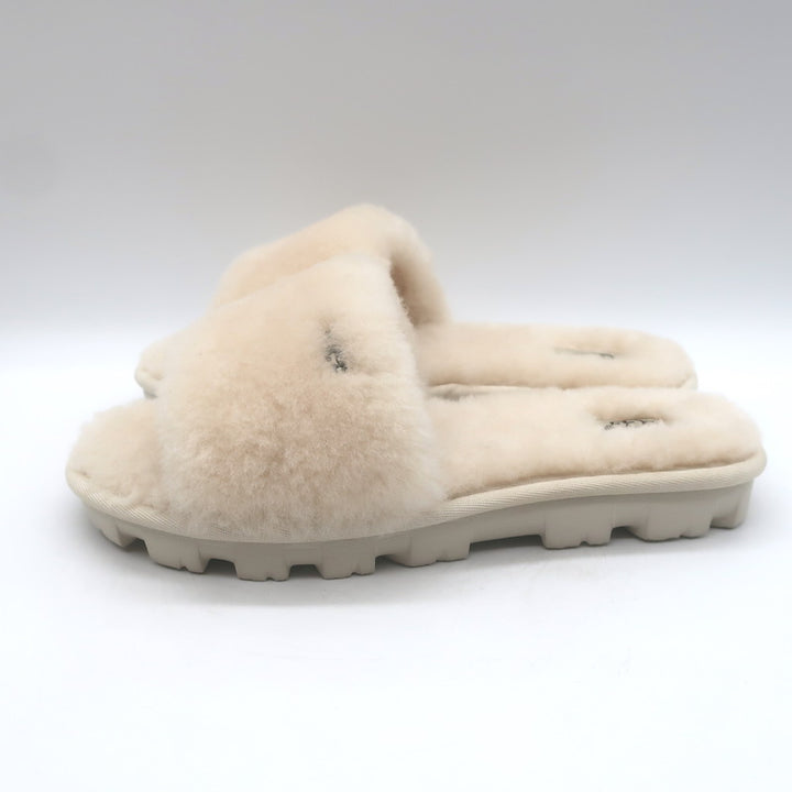 UGG Cozette Shearling Slide Sandals Cream Size 6 NEW