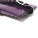 Burberry Prorsum Parmoor Bridle Long Clutch Purple Patent Leather Shoulder Bag