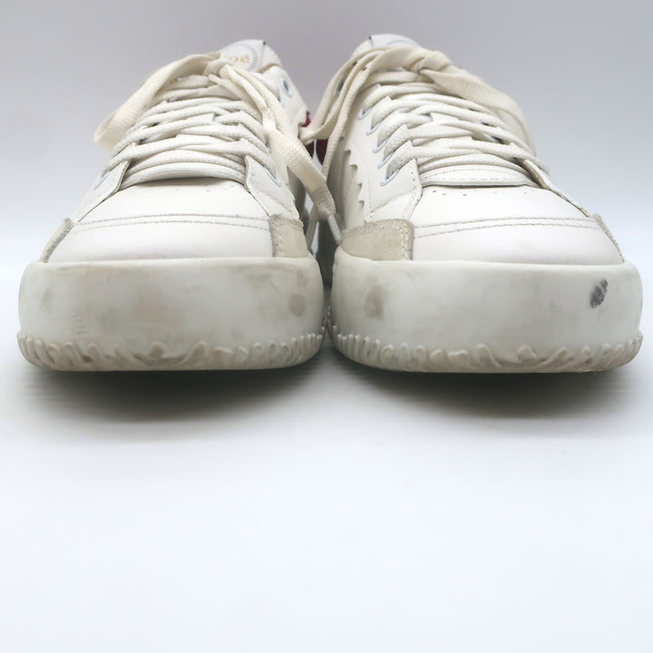 Chloe Franckie Low Top Sneakers White &amp; Fuchsia Leather Size 39