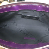 Burberry Prorsum Parmoor Bridle Long Clutch Purple Patent Leather Shoulder Bag