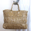 Prada Vernice Gaufre Tote Camel Patent Leather Large Shoulder Bag