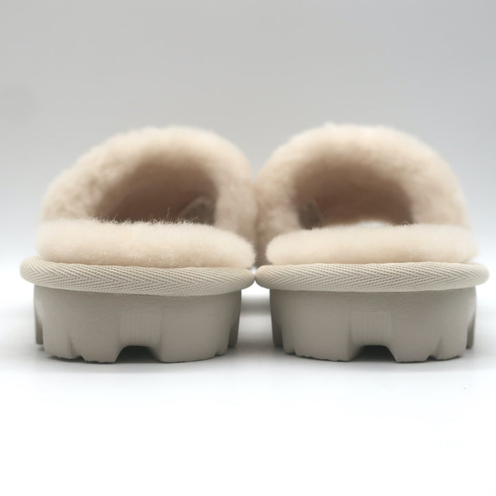 UGG Cozette Shearling Slide Sandals Cream Size 6 NEW