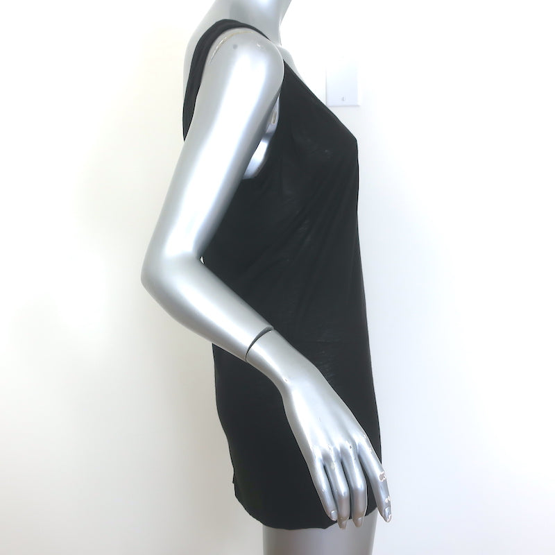 The Row Scoop Neck Tank Top Black Jersey Size Medium