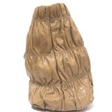 Prada Vernice Gaufre Tote Camel Patent Leather Large Shoulder Bag