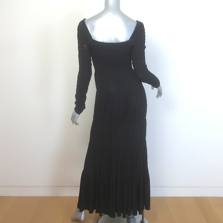 La Ligne Mariella Ruched Stretch Jersey Maxi Dress Black Size Small NEW