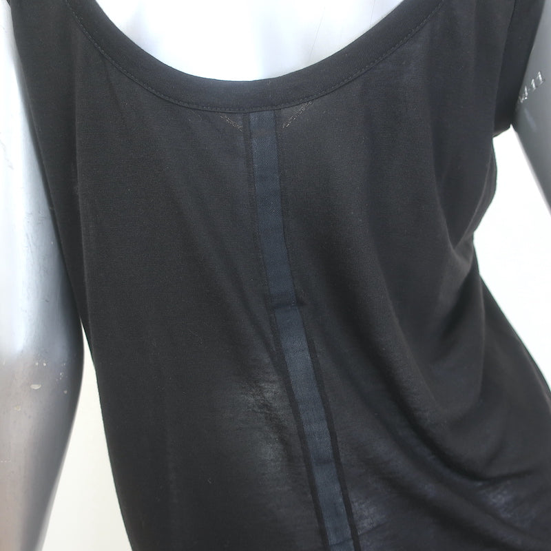 The Row Scoop Neck Tank Top Black Jersey Size Medium