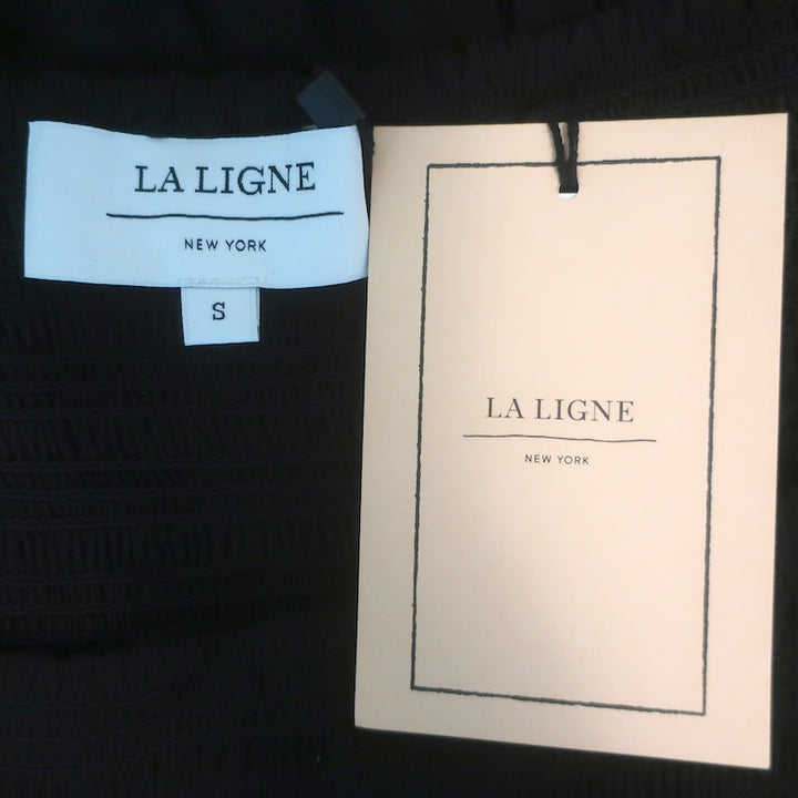 La Ligne Mariella Ruched Stretch Jersey Maxi Dress Black Size Small NEW