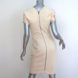 Roland Mouret Myrtha Folded Sheath Dress Ivory Wool Crepe Size US 8 NEW