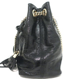 Gucci Soho Medium Chain Strap Shoulder Bag Black Patent Leather