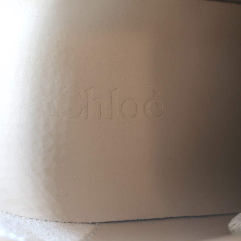 Chloe Franckie Low Top Sneakers White &amp; Fuchsia Leather Size 39