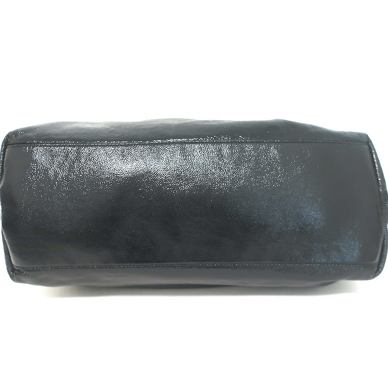 Gucci Soho Medium Chain Strap Shoulder Bag Black Patent Leather