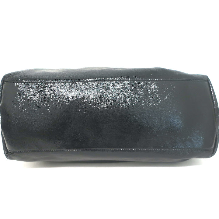 Gucci Soho Medium Chain Strap Shoulder Bag Black Patent Leather