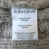 For Love & Lemons Embroidered Cardigan Amaryllis Wheat Cable Knit Size Small