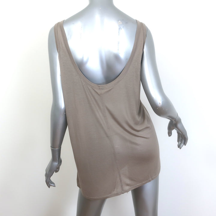 The Row Thomaston Scoop Neck Tank Top Beige Jersey Size Large