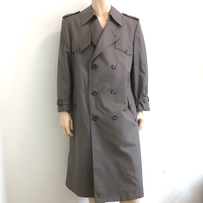 CHRISTIAN DIOR Men's Taupe Trench Coat SZ 42L