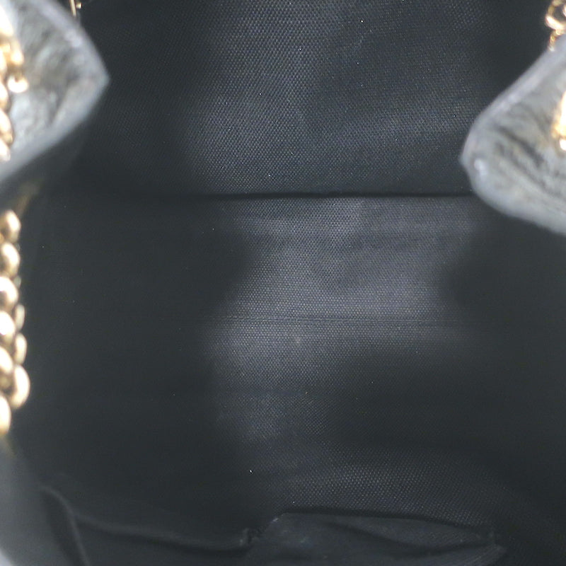 Gucci Soho Medium Chain Strap Shoulder Bag Black Patent Leather