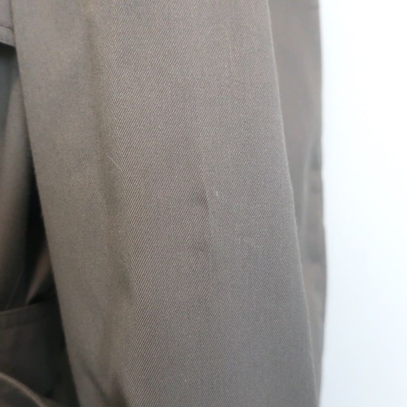 Christian Dior Monsieur Trench Coat Dark Taupe Cotton-Blend Size 42R