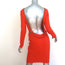 Tom Ford Zipper-Detail Open Back Dress Red Stretch Silk Crepe Size 38