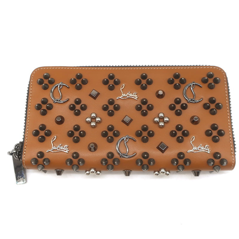 Christian Louboutin Panettone Spikes Wallet Caramel Leather