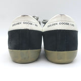 Golden Goose Superstar Sneakers Dark Navy Suede Silver Metallic Star Size 37 NEW