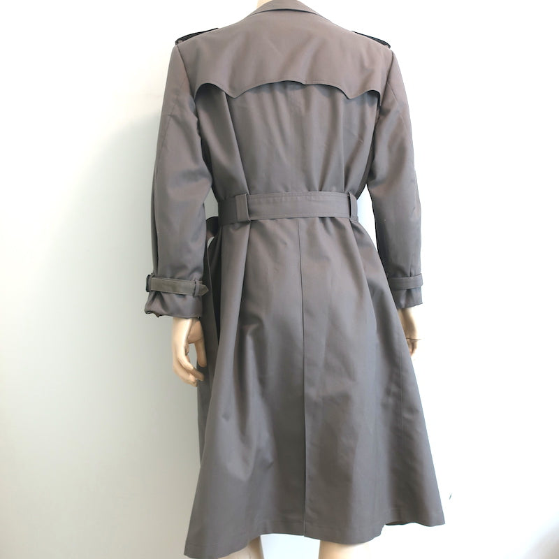 Christian Dior Monsieur Trench Coat Dark Taupe Cotton-Blend Size 42r