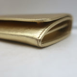 Prada Wallet on Chain Gold Metallic Saffiano Leather Small Crossbody Bag