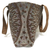 Tory Burch Beaded Tote Silver/Gold Large Shoulder Bag