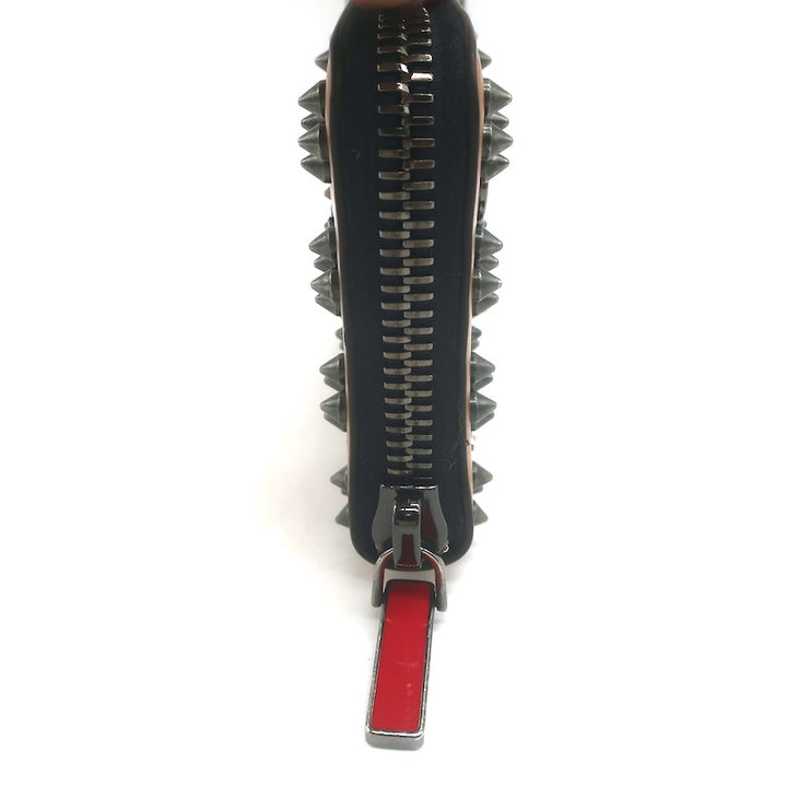 Christian Louboutin Panettone Spikes Wallet Caramel Leather