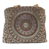 Tory Burch Beaded Tote Silver/Gold Large Shoulder Bag