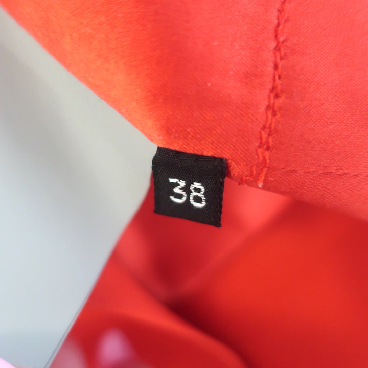 Tom Ford Zipper-Detail Open Back Dress Red Stretch Silk Crepe Size 38