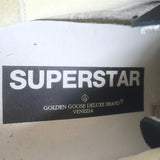 Golden Goose Superstar Sneakers Dark Navy Suede Silver Metallic Star Size 37 NEW