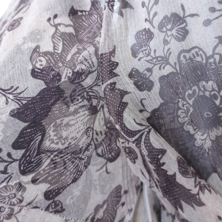 Zimmermann Juno Tiered Midi Dress Mauve Ruffled Floral Print Chiffon Size 2