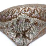 Tory Burch Beaded Tote Silver/Gold Large Shoulder Bag