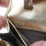 Prada Wallet on Chain Gold Metallic Saffiano Leather Small Crossbody Bag