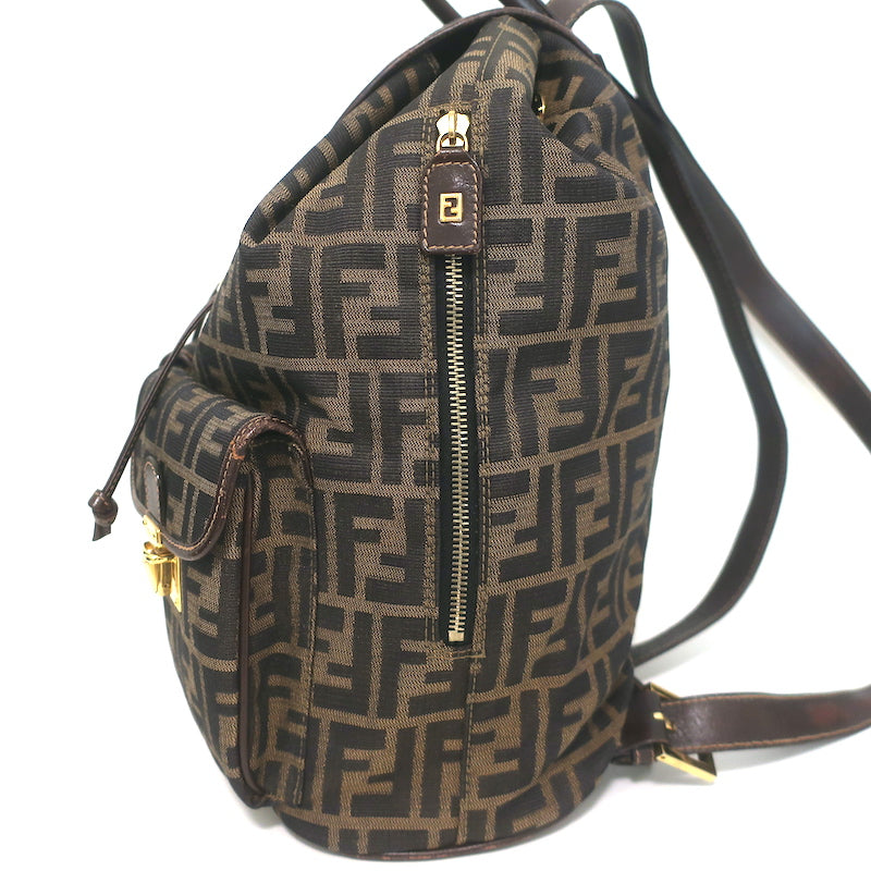 Fendi Zucca Canvas Large Backpack Brown