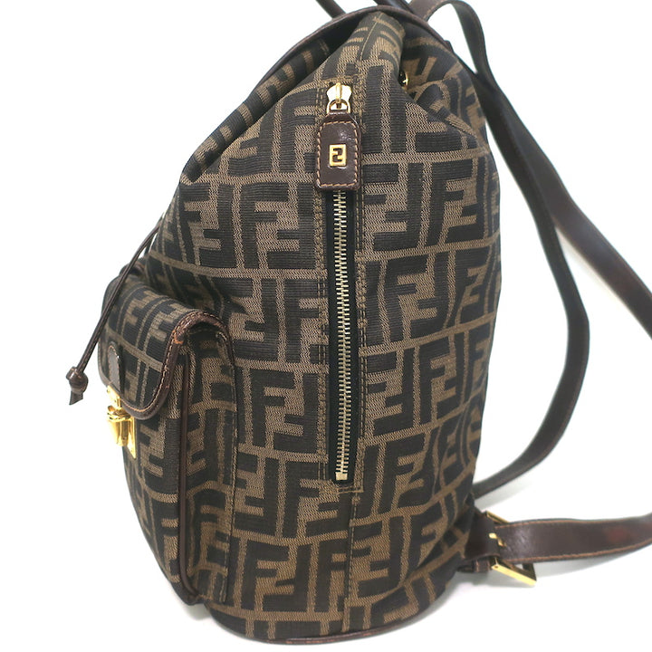 Fendi Zucca Canvas Large Backpack Brown