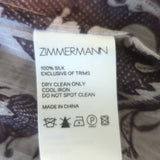 Zimmermann Juno Tiered Midi Dress Mauve Ruffled Floral Print Chiffon Size 2