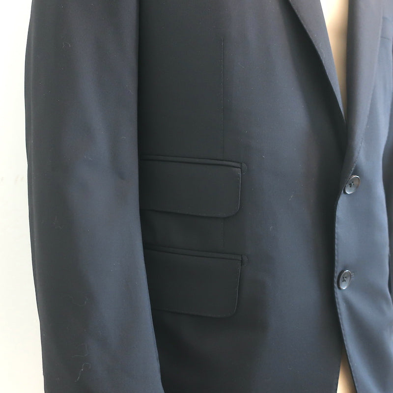 Gucci Blazer Black Wool Size 54 C Two-Button Suit Jacket