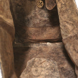 Tory Burch Beaded Tote Silver/Gold Large Shoulder Bag