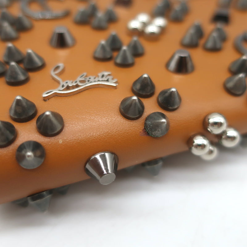 Christian Louboutin Panettone Spikes Wallet Caramel Leather