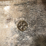 Tory Burch Beaded Tote Silver/Gold Large Shoulder Bag