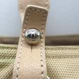 Chanel 2006 Paris-Biarritz Petite Quilted Tote Gold Coated Canvas Shoulder Bag