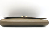 Yves Saint Laurent Y Ligne Clutch Bag Taupe Leather & Snakeskin
