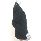 Veronica Beard Jagger Dickey Jacket Black Crystal-Trimmed Satin Size 8 NEW