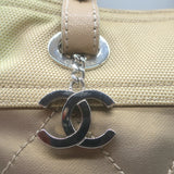 Chanel 2006 Paris-Biarritz Petite Quilted Tote Gold Coated Canvas Shoulder Bag