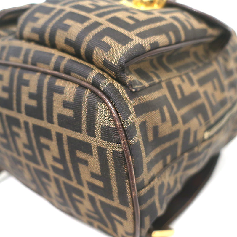 Fendi Zucca Canvas Large Backpack Brown