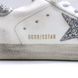 Golden Goose Superstar Glitter Sneakers White/Silver Size 37 NEW